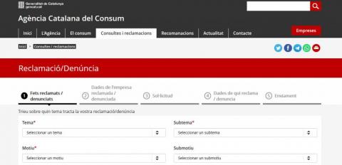 Els tràmits es fan per via telemàtica a www.segria.cat/consum