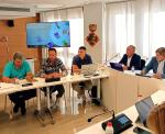 Jaume Sanuy, amb el tècnic del CES, al Consell de les Alcaldies avui